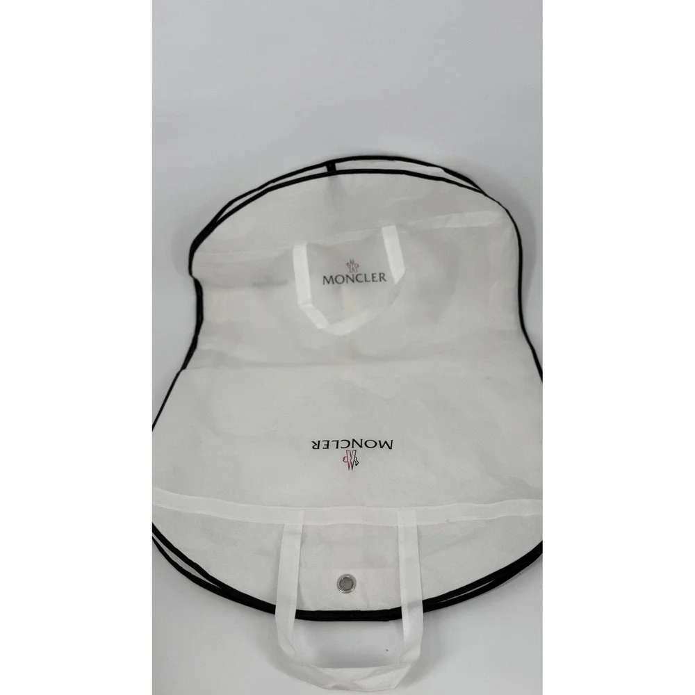 Moncler White Garment Bag w/ Hanger Coat Storage Travel Suit Designer 35X25 READ